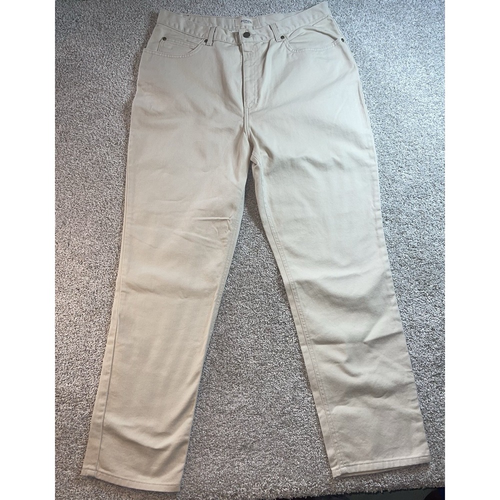 Jones Sport Women's Cream Jeans Sz 16 Classic Fit NWT